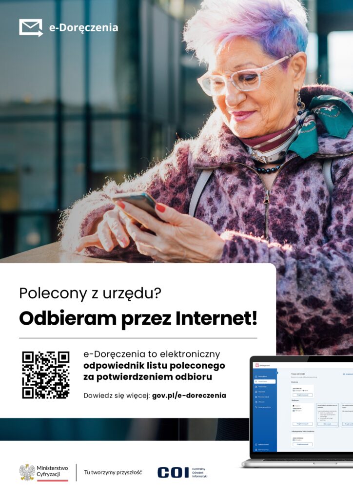 plakat - e-doręczenia - grafika dekoracyjna