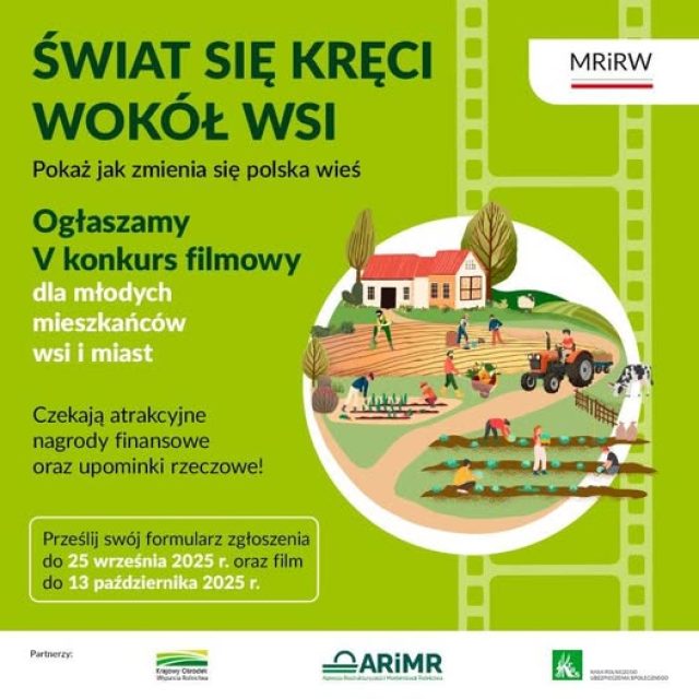 Plakat zachęcający do udziału w konkursie Świat kręci się wokół nas
