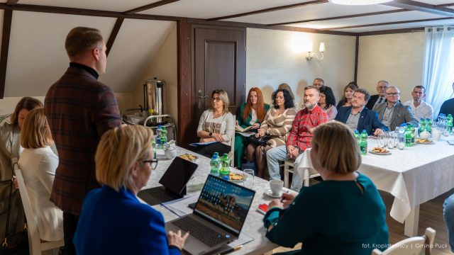 Sołtysi podczas spotkania